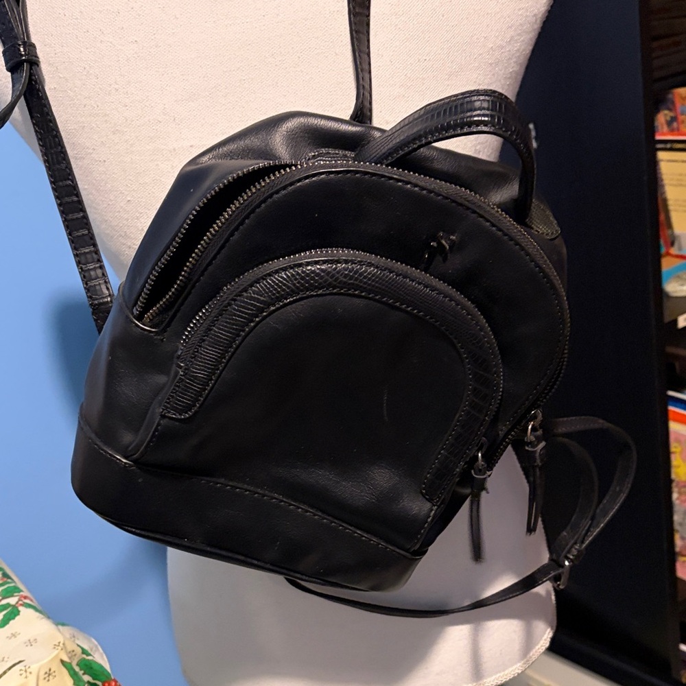Vera Wang Black Mini Backpack